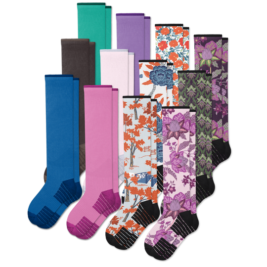All New Patterns Compression Socks Bundle 12-Pack