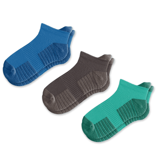 Earth Tones Ankle Compression Socks 3-Pack Bundle