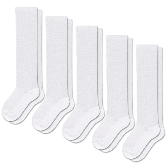 White EasyStretch™ Socks Bundle 5-Pack