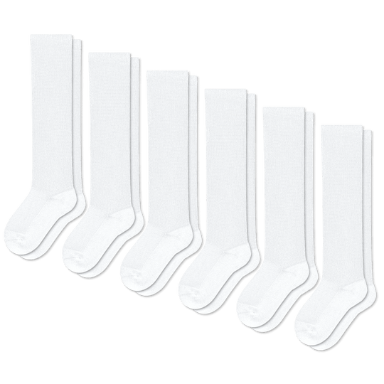 White EasyStretch™ Socks Bundle 6-Pack