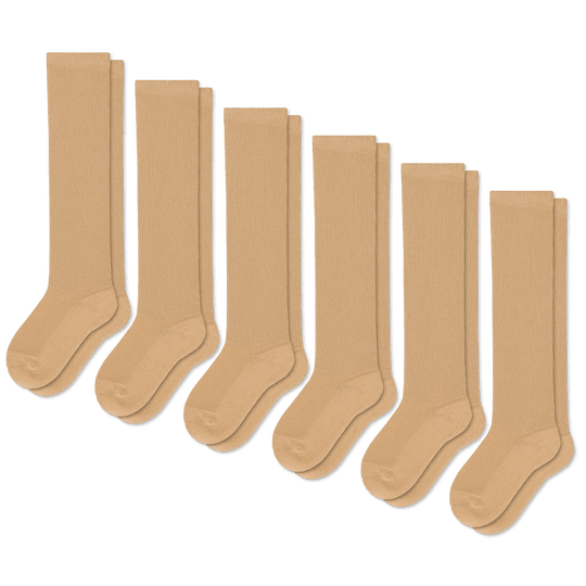 Tan EasyStretch™ Socks Bundle 6-Pack