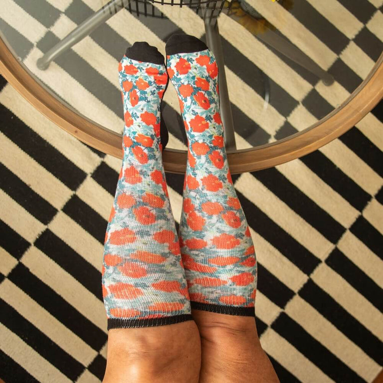 Fall Poppies EasyStretch™ Socks