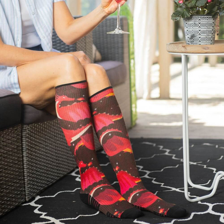Fire Dragons Compression Socks