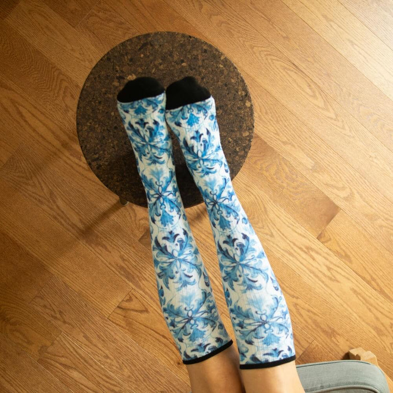Blue Beauty Compression Socks