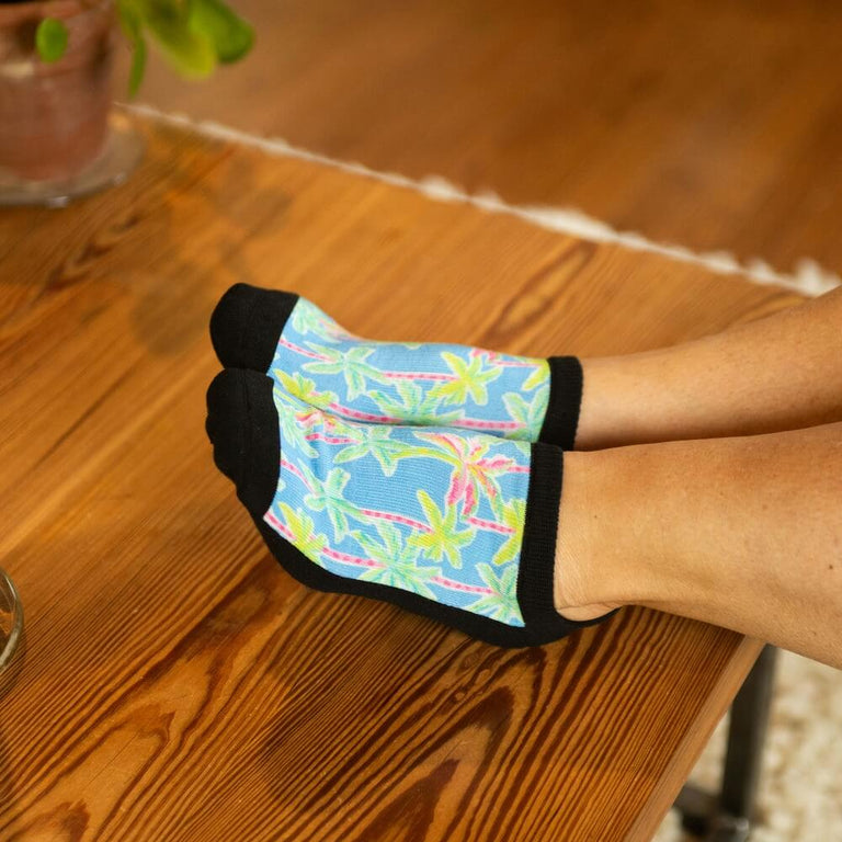 Pastel Palms Ankle Socks