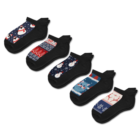 Polar Knit Ankle Socks 5-Pack Bundle