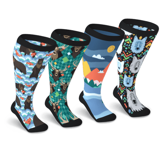 Wilderness Non-Binding Diabetic Socks Bundle 4 Pack