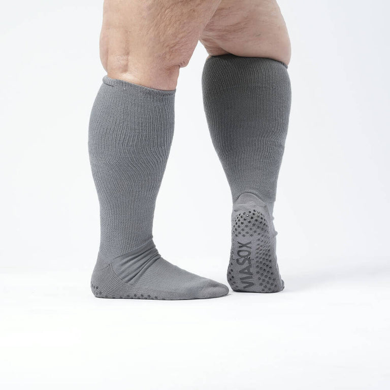Gray EasyStretch™ Gripper Socks