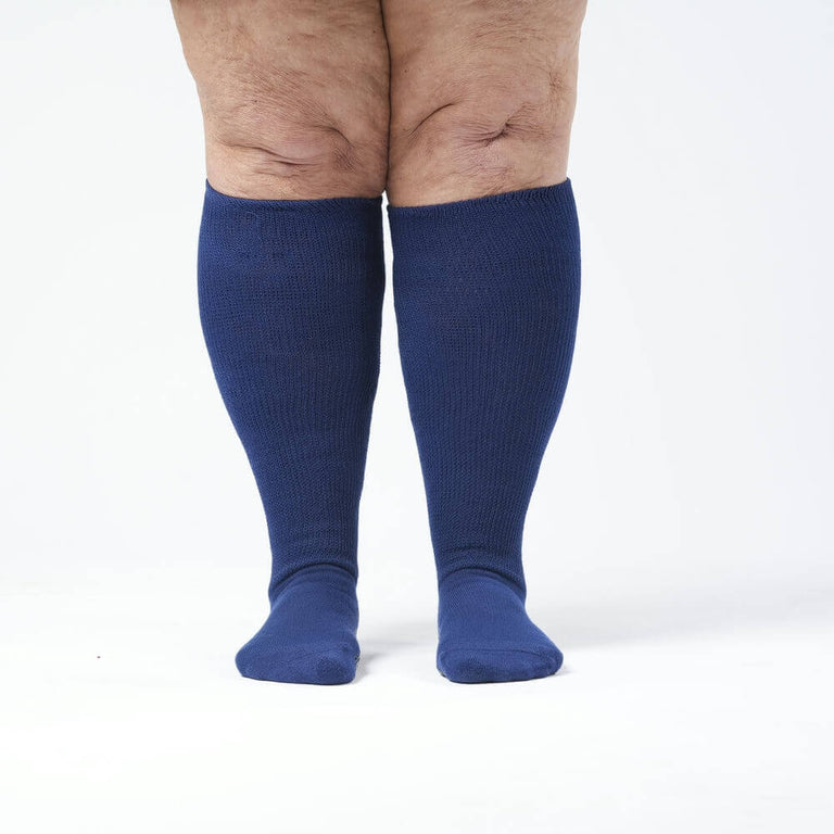 Navy Blue EasyStretch™ Gripper Socks