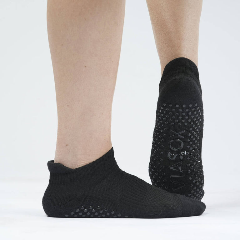Black Ankle Compression Gripper Socks