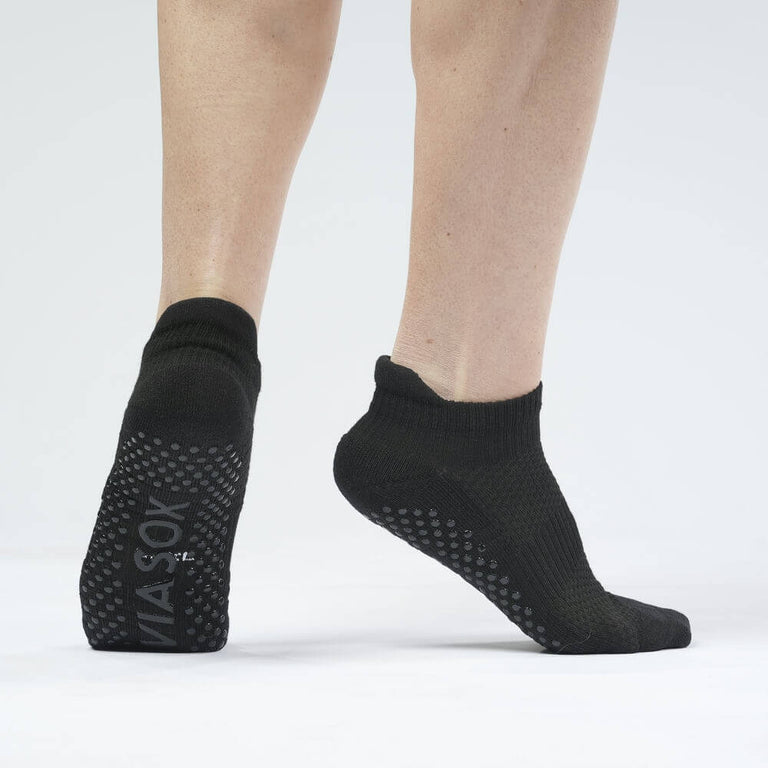 Black Ankle Compression Gripper Socks
