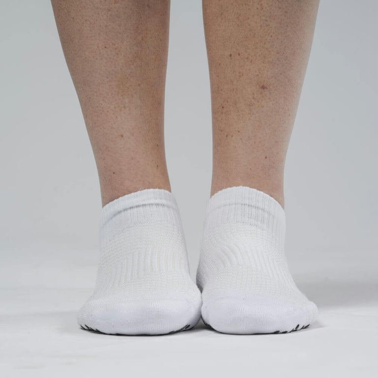 White Ankle Compression Gripper Socks