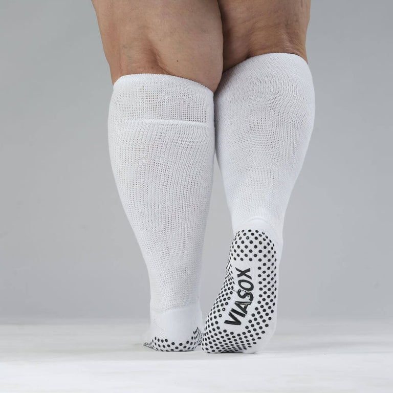 White EasyStretch™ Gripper Socks