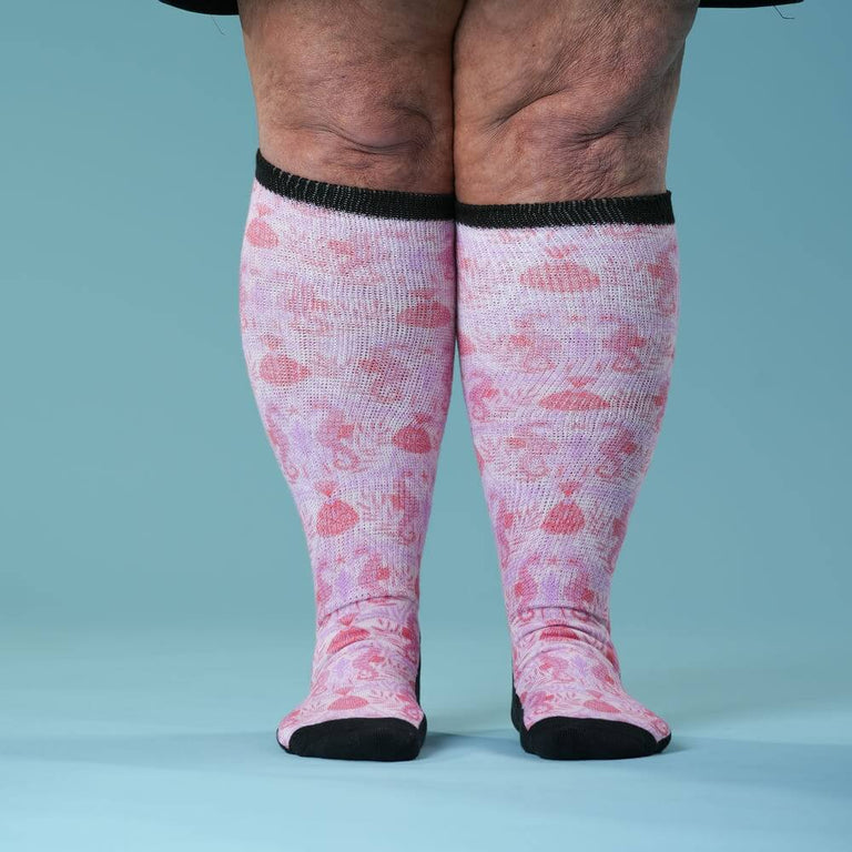 Seahorse Pink EasyStretch™ Socks