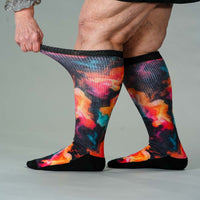 Viasox Midnight Lava EasyStretch Socks detail close-up