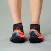 Viasox Midnight Lava Ankle Compression Socks side view