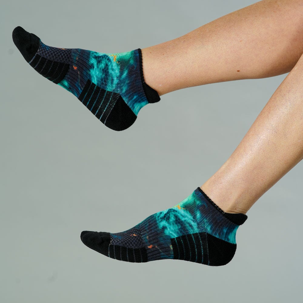 Viasox Malachite Ankle Compression Socks detail close-up