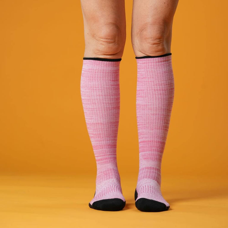 Heather Red Compression Socks