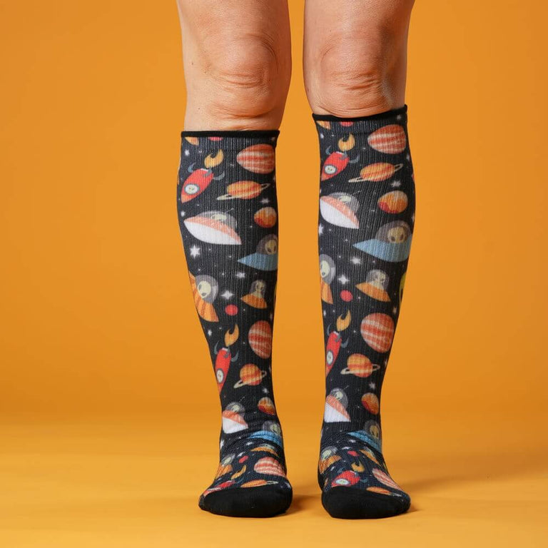Alien Invasion Compression Socks