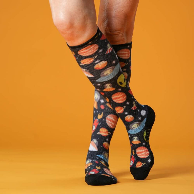 Alien Invasion Compression Socks