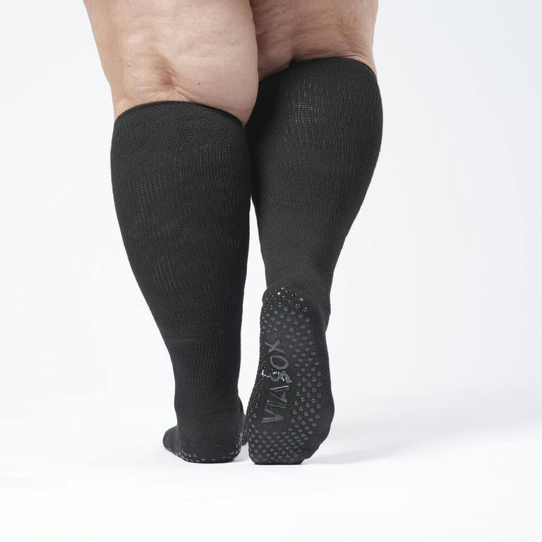 Black EasyStretch™ Gripper Socks