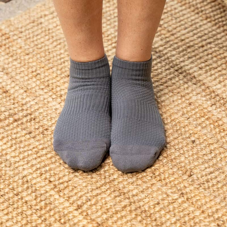 Gray Ankle Compression Socks 5-Pack Bundle