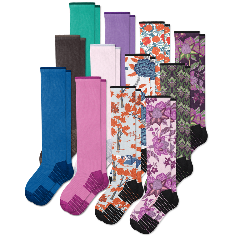 All New Patterns Compression Socks Bundle 12-Pack