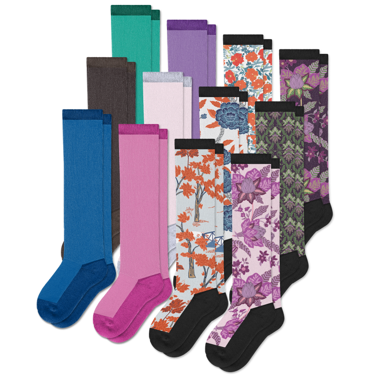 All New Patterns EasyStretch™ Socks Bundle 12-Pack