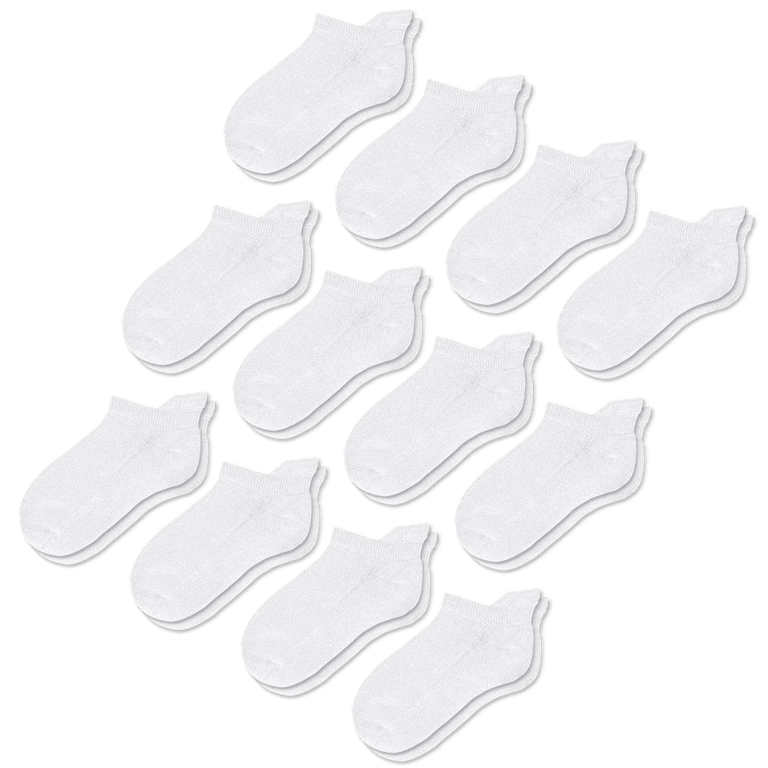 White Ankle Socks Bundle 12-Pack