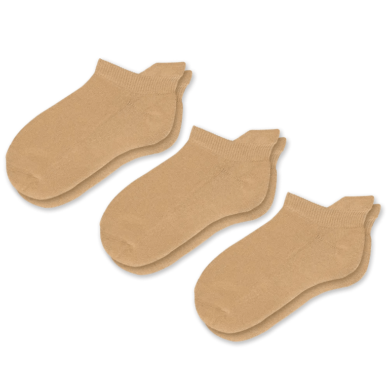 Tan Ankle Socks Bundle 3-Pack