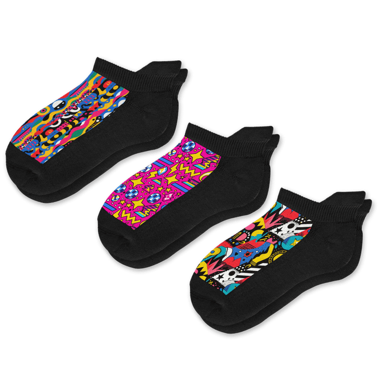 Pop Art Ankle Socks 3-Pack Bundle