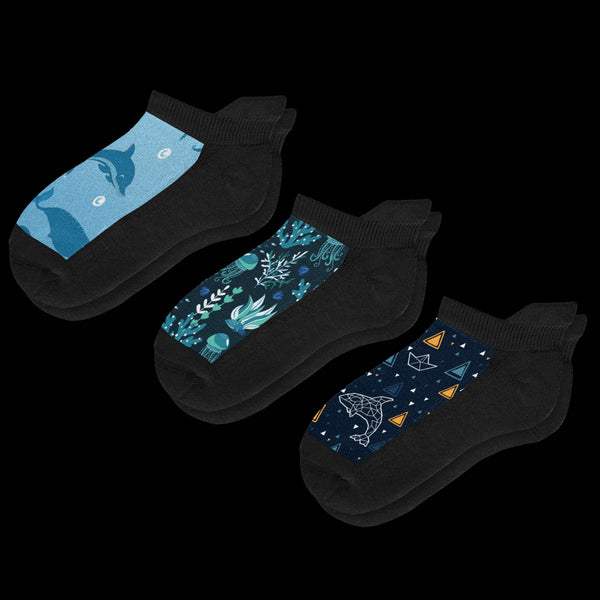 Marine Ankle Socks 3-Pack Bundle