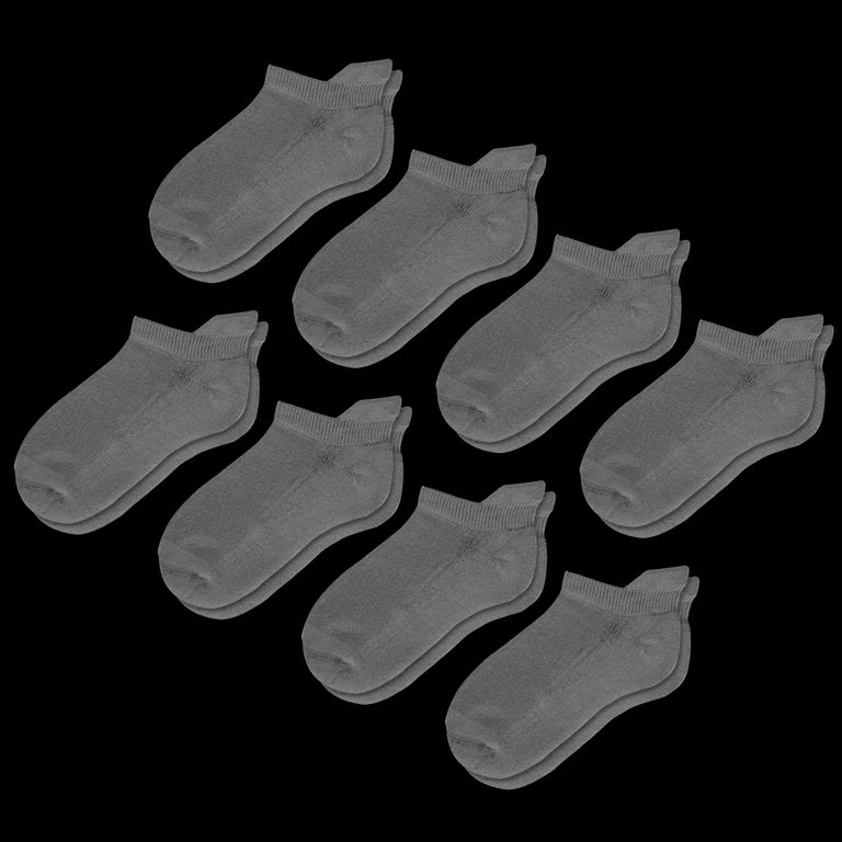 Gray Ankle Socks Bundle 8-Pack