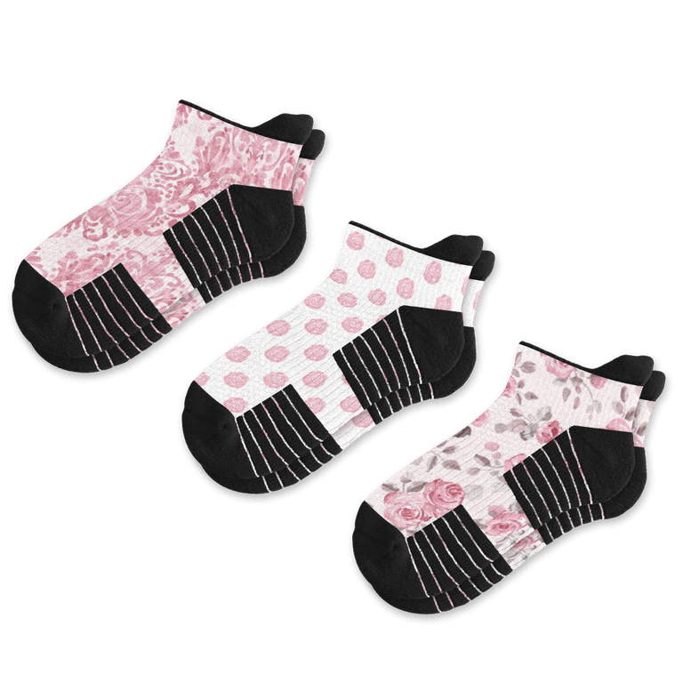 Pink Passion Ankle Compression Socks 3-Pack Bundle