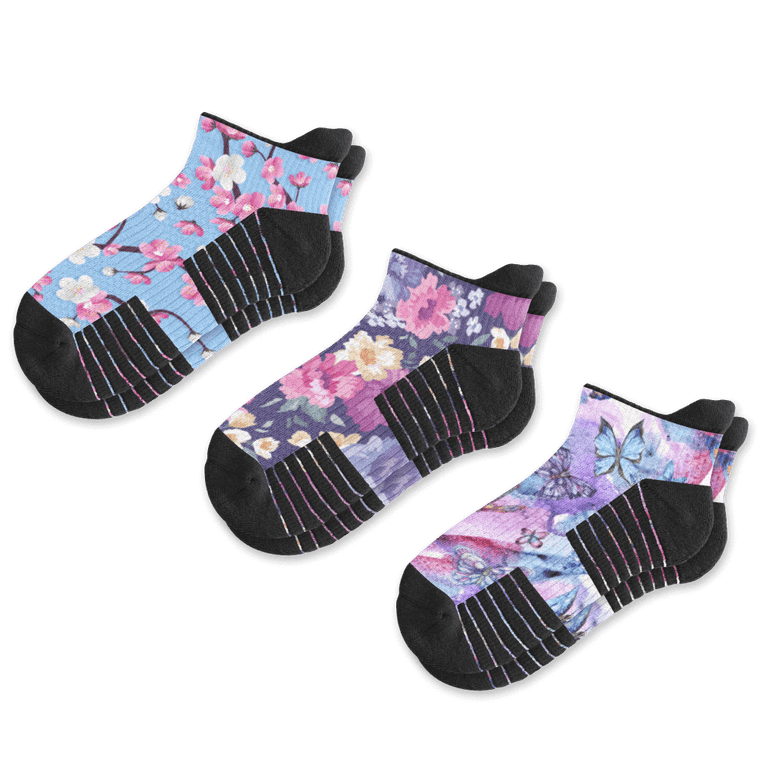 Flower Power Ankle Compression Socks Bundle 3-Pack