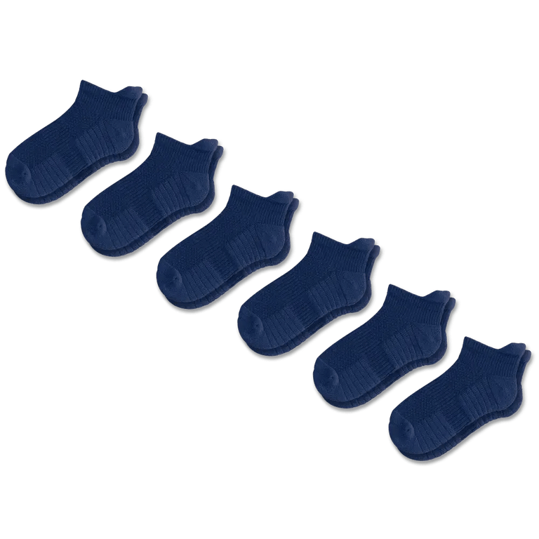 Navy Blue Ankle Compression Socks Bundle 6-Pack