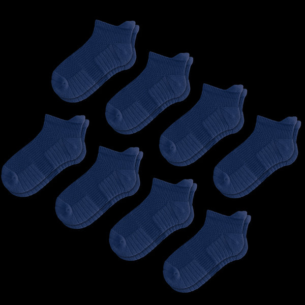 Navy Blue Ankle Compression Socks Bundle 8-Pack