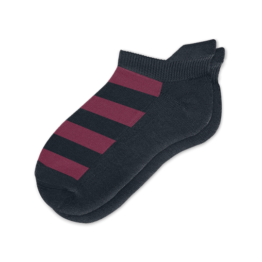 Black Red Ankle Socks
