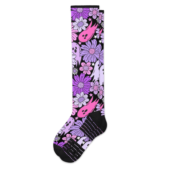 Boo Blossoms Compression Socks