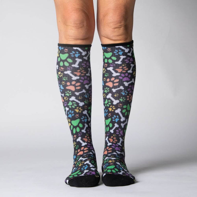 Paws n Bones Compression Socks From Viasox Front View