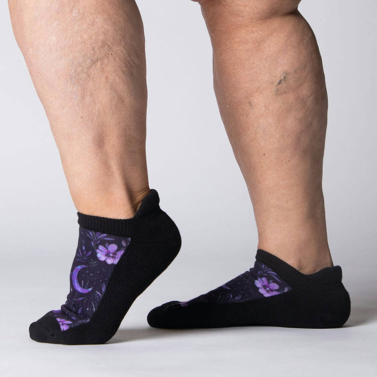 Purple Moon Ankle Socks