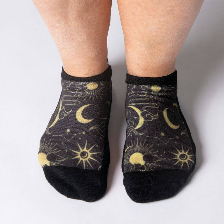 Star and Moon Ankle Socks 3-Pack Bundle From Viasox Front View