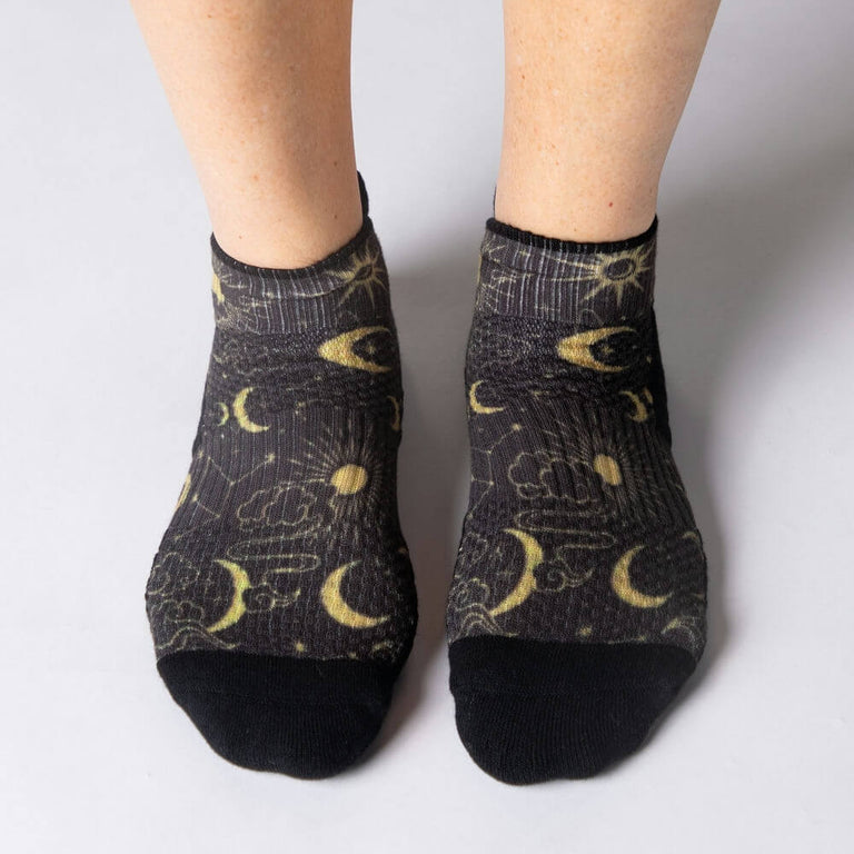 Star & Moon Ankle Compression Socks From Viasox Front View