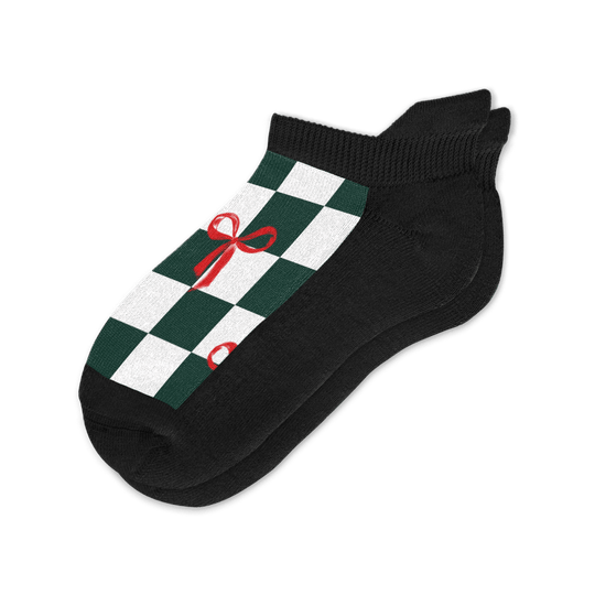 Checks & Bows Ankle Socks