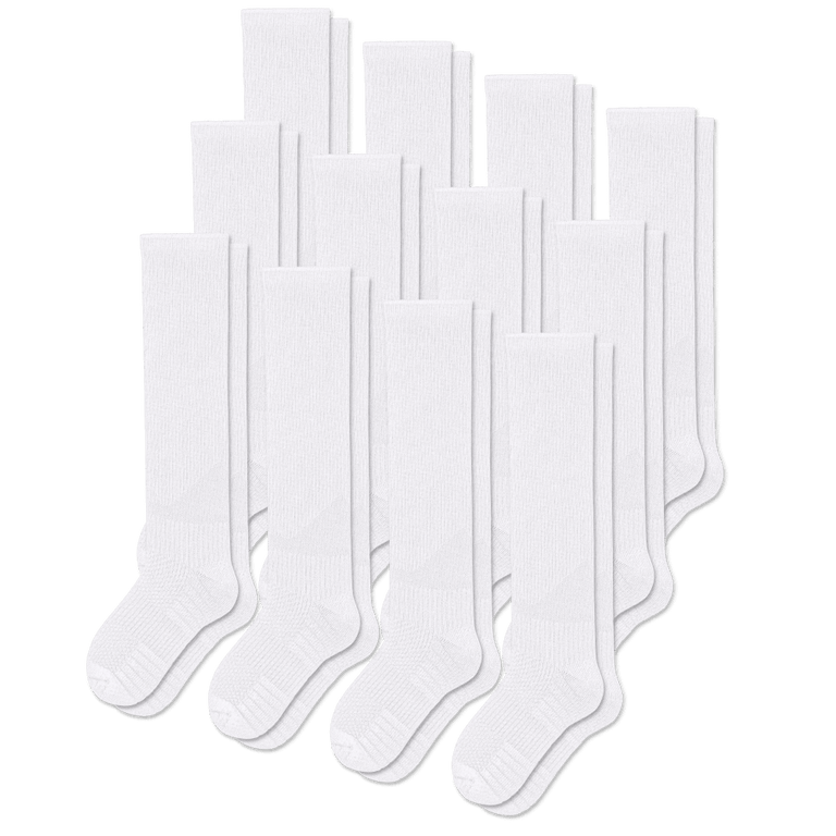 White Compression Socks Bundle 12-Pack