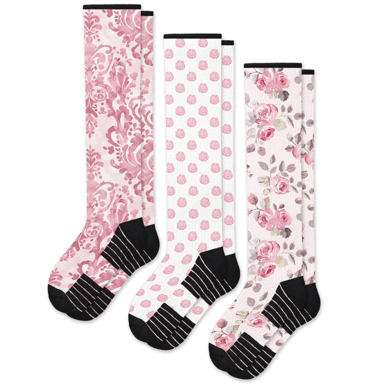 Pink Passion Compression Socks 3-Pack Bundle