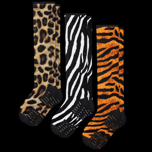 Animal Print Compression Socks 3-Pack Bundle