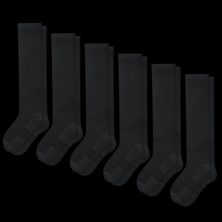 Black Compression Socks Bundle 6-Pack