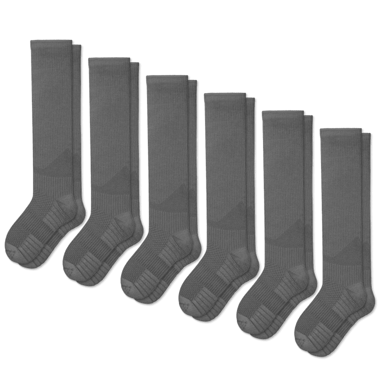 Gray Compression Socks Bundle 6-Pack