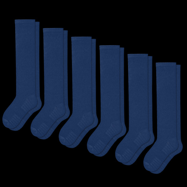 Navy Blue Compression Socks Bundle 6-Pack